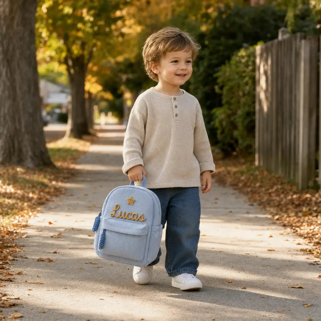 Personalized Hand-Knitted Kids Backpack