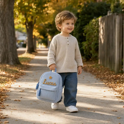 Personalized Hand-Knitted Kids Backpack