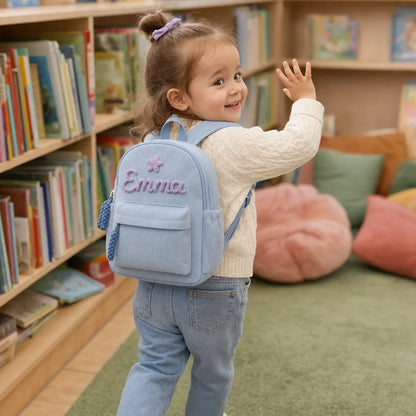 Personalized Hand-Knitted Kids Backpack