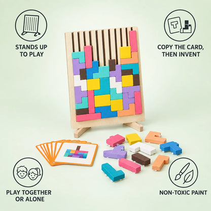 Features: stands up to play, copy the card then invent, play together or alone, non-toxic paint