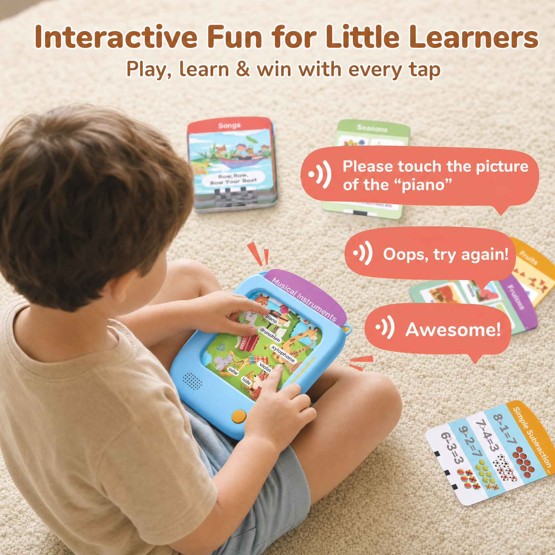 Phonics flash cards with standard pronunciation