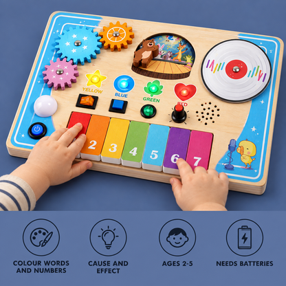 Piano Discovery Busy Board benefits for ages 2 to 5